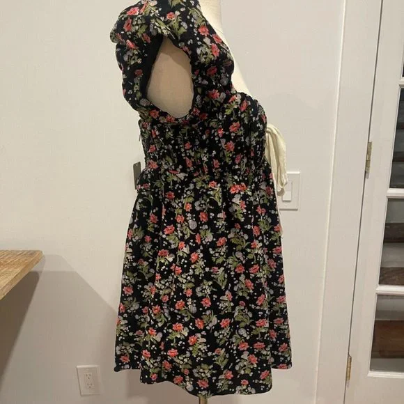 SOLD Free People Corduroy Floral Printed Tunic Babydoll Dress NWOT S… - Picture 7 of 15